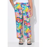 Angel Of Style by Happy Size Schlupfhose weites Bein Gesichterdruck Blau 54