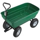 Tectake tectake® Gartenwagen, mit Kippfunktion, leichtgängige Lenkachse, Belastbarkeit 300 kg