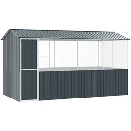 vidaXL Vogelkäfig Anthrazit 410 x 210 x 230 cm