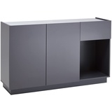 trendteam smart living - Sideboard Kommode Schrank - Wohnzimmer - Luca - Aufbaumaß (BxHxT) 138 x 83 x 40 cm - Farbe Grau Matt - 330002000