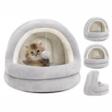 vidaXL Katzenbett 40x40x35 cm Grau und Creme