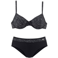 KANGAROOS Bügel-Bikini Damen schwarz-bedruckt, Gr.36 Cup D,