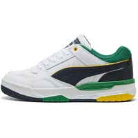 Puma Unisex Rebound Retro Sneaker, White-Archive Green-New Navy, 40