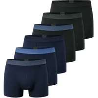 SCHIESSER Retro Boxershorts blau/schwarz XXL 6er Pack