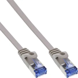 InLine InLine® Patchkabel flach, U/FTP, Cat.6A, grau, 1m