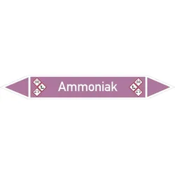 Rohrleitungskennzeichen Ammoniak - 100x15 mm Folie selbstklebend
