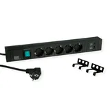 Bachmann Steckdosenleiste 2 m Schwarz 5 St.