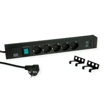 Bachmann Steckdosenleiste 2 m Schwarz 5 St.