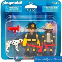 Playmobil 5942 Duo Pack US Firefighter and Dog Feuerwehr Rescue selten Neu OVP