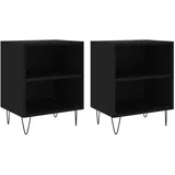 vidaXL Nachtschrank 2 Stk. 40 x 30 x 50 cm Schwarz