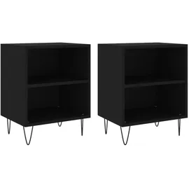 vidaXL Nachtschrank 2 Stk. 40 x 30 x 50 cm Schwarz