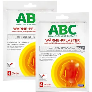 ABC Wärme-Pflaster sensitive Hansaplast med 10x14 Doppelpack 2x4 St Pflaster