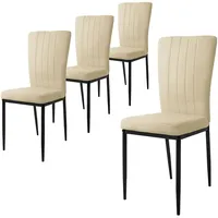 ML-Design 4er Set mit Samt-Bezug, Taupe,