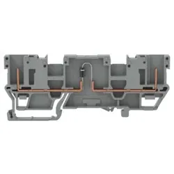 Wago 769-208/281-410 2-Pin-Bauelement-Basisklemme, mit 2-fach-Querbrückung, mit Diode 1N4007, grau 769208281410  - 50 Stück