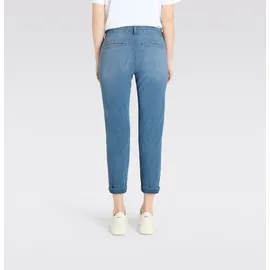 MAC Slim-fit-Jeans "CHINO turn up", Damen, Gr. 48, N-Gr, blau (venice beach wash), Denim/Jeans, Obermaterial: 98% Baumwolle, 2% Elasthan, unifarben, slim fit knöchelfrei, Jeans Slim-fit-Jeans, im Five-Pocket Style
