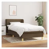 vidaXL Boxspringbett 100 x 200 cm Dunkelbraun