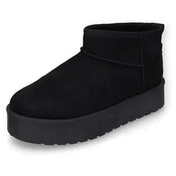 Winterboots, Plateauboots, Schlupfstiefel mit kuscheligem Warmfutter, Gr. 42, schwarz, , 70587810-42