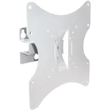 PureMounts TV Wandhalterung PM-LM-TS32W - schwenkbar, flach, ultraslim für Fernseher und Monitor bis 107cm / 42" Zoll / VESA200 - Farbe: weiß