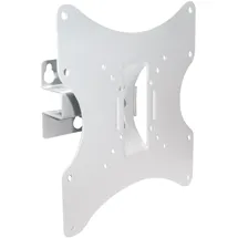 PureMounts TV Wandhalterung PM-LM-TS32W - schwenkbar, flach, ultraslim für Fernseher und Monitor bis 107cm / 42" Zoll / VESA200 - Farbe: weiß