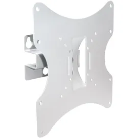 PureMounts TV Wandhalterung PM-LM-TS32W - schwenkbar, flach, ultraslim für Fernseher und Monitor bis 107cm / 42" Zoll / VESA200 - Farbe: weiß
