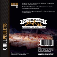 Grillschmecker Grillpellets -10kg Sack- Holzpellets aus 100% Reiner Buche für Grill, Pelletofen & Smoker