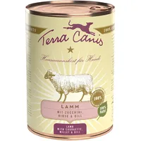 Terra Canis Classic 400g Dose Hundenassfutter 6 x 400 Gramm Lamm mit Zucchini, Hirse & Dill