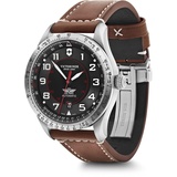 Victorinox Herren-Uhr AirBoss Mechanical, Herren-Armbanduhr, mechanisch, Wasserdicht bis 100 m, Gehäuse-Ø 42 mm, Armband 22 mm, 90 g, Schwarz/Braun