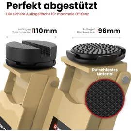 GENTOR Wagenheber Stahl 75–505 mm beige
