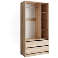 Vicco Kleiderschrank Elmo 100 x 200 cm mit 2 Schubladen
