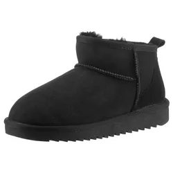 Winterboots ARA, Damen, Gr. 43, schwarz, Veloursleder, Lammfell, unifarben, sportlich, Schuhe, Schlupfboots, Snowboots, Winterboots in Bequemweite H = sehr weit