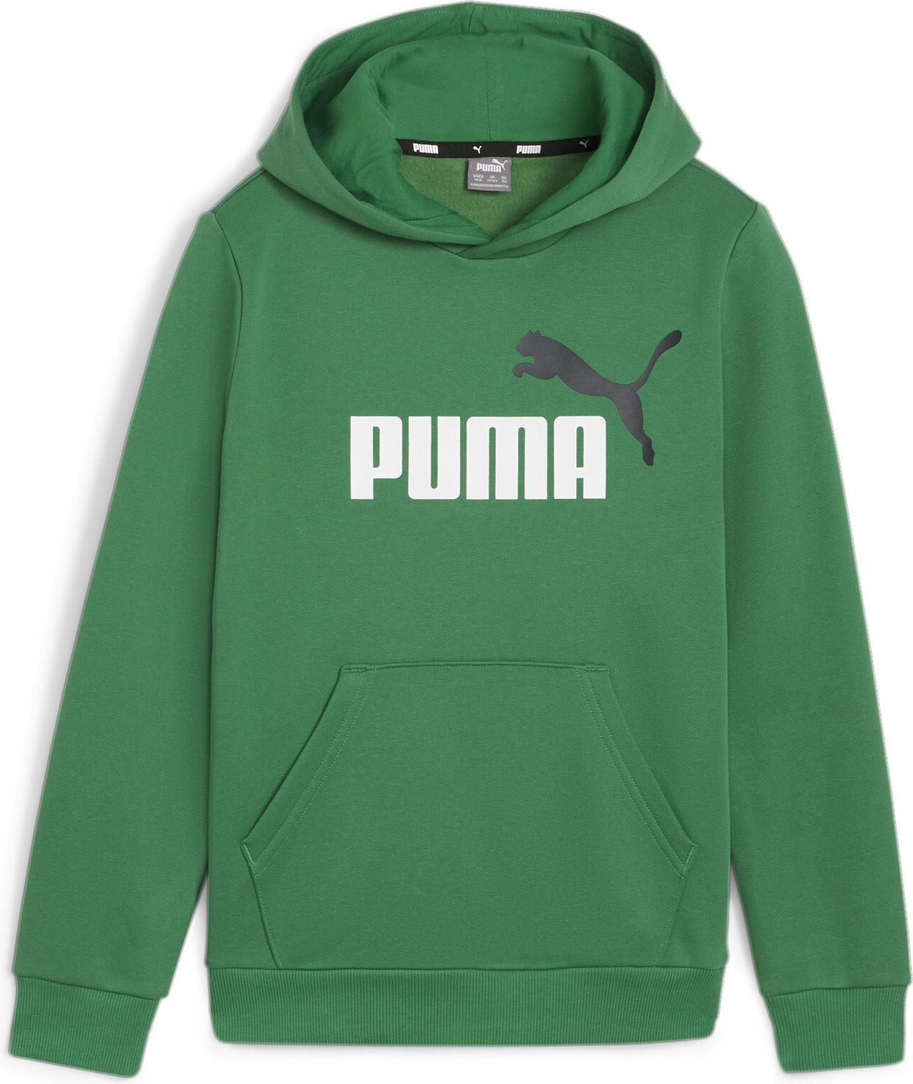 Puma, Unisex, Pullover, ESS+ 2 Col Big Logo Hoodie FL B, Grün, (140)