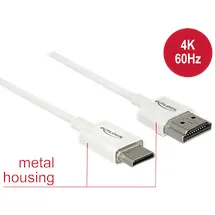 DeLock HDMI-Kabel 0,25 m Weiß