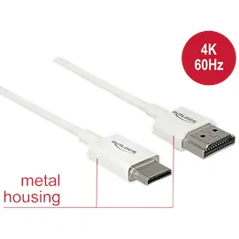DeLock HDMI-Kabel 0,25 m Weiß