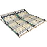 Extra stabiler Premium Lattenrost 180x200 (2 x 90x200cm), bis 200Kg belastbar, Kopfteil verstellbar, 42 Latten, 7 Zonen Lattenrost aus Buche und ve...