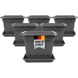 Centi Pflanztopf 48 x 48 x 33 cm Anthrazit Komplettset