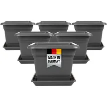 Centi Pflanztopf 48 x 48 x 33 cm Anthrazit Komplettset