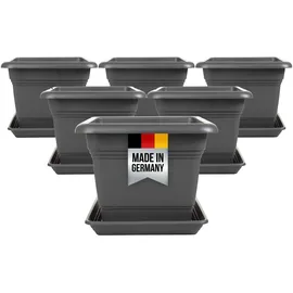 Centi Pflanztopf 48 x 48 x 33 cm Anthrazit Komplettset