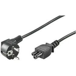 Goobay Netzanschlusskabel abgewinkelt, 1,8m, Schwarz
