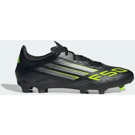 adidas F50 League FG/MG Herren Core Black/Iron Metallic/Lucid Lemon 44 2/3