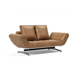 Innovation Living 3-Sitzer INNOVATION LIVING TM "Ghia Schlafsofa, Multi-Wohlfühlsofa, Designfuß", braun, B:178cm H:83cm T:93cm, Sofas, eine große Liegefläche mit geringer Stellfläche, beidseitig abklappbar