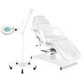 Activeshop Set Kosmetikliege Massageliege Massagetisch Massagestuhl 210 + Lupenleuchte Led LED S5