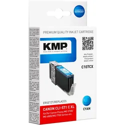 KMP C107CX - 11 ml - Hohe Ergiebigkeit - Cyan - kompatibel - Tintenpatrone (Alte