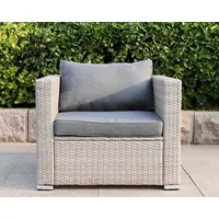 Premium Lounge Sessel Polyrattan Sofa Gartenmöbel Rattansessel 85 x 75 x 65 cm (BxTxH)