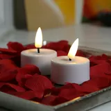 Deluxe Homeart LED Teelichter Mia flackernd mit Batterien D: 4,1cm weiß 2 Stück