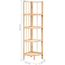 vidaXL Eckregal 27 x 27 x 110 cm Beige
