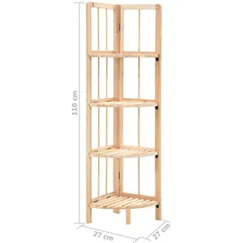 vidaXL Eckregal 27 x 27 x 110 cm Beige