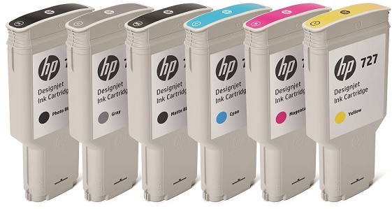 HP Tintenset Nr. 727 High Capacity, 6x 300ml - HP Power Services Partner