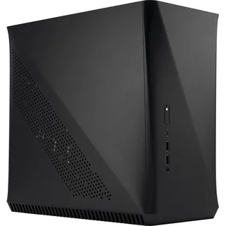 Fractal Design Era ITX Carbon – Tempered Glass – Mini-ITX Gehäuse – Small Form Factor – geeignet für Wasserkühlungen – USB Typ-C - Aluminium - schwarz
