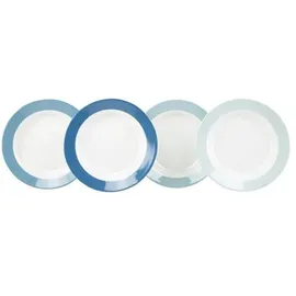 gimex Colour Line Suppenteller, 4er-Set, Sky