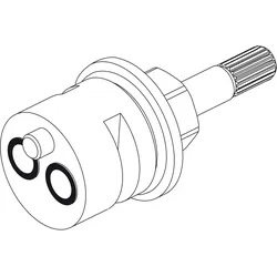 Ideal Standard Ersatz-Stop- und Umschaltventil für Aufputz Thermostate A962568NU, Ersatzteile,